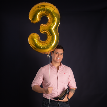 Chrómový balón 30 cm zlatý